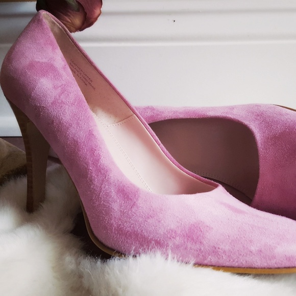 Anne Klein Shoes Anne Klein Suede Pump Heels Pink Poshmark